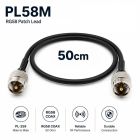 RG58 Patch Lead - 0.5 Metre (50cm) (PL259 to PL259)