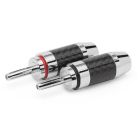 Banana Plug (Carbon Finish) (Red and Black) (Pair)