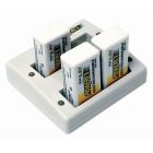 MH-C490F-DCWU 4-Way Charger For 9V PP3 NiMH Batteries 