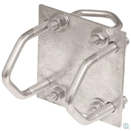 Shakespeare MXG100 -  Mounting Plate, Galvanised Steel For Mast Or Rail Mounts, U Bolts Included