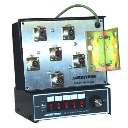 Ameritron RCS-8VLX - Remote 5-way coaxial switch 1-30MHz 2.5kW PL-259 220V lightning protection