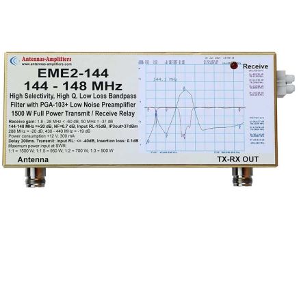 DUAL 6850 - EME2-144 Preamp BPF and relay switching 1.5kw