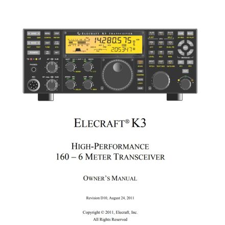 DISCONTINUED Elecraft E740107 K3 Owners Manual