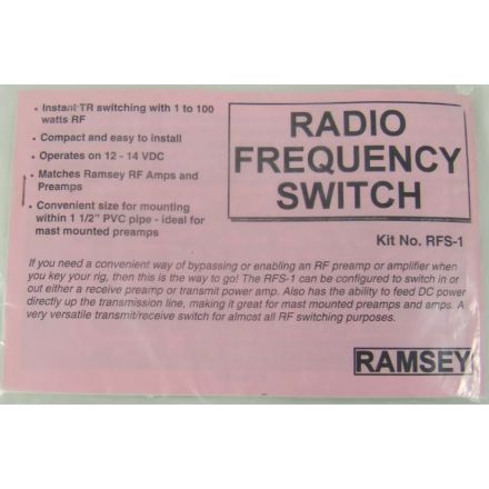 Ramsey RFS-1 Radio frequency switch using 1 - 100W
