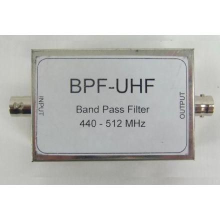 DISCONTINUED DD Amtek BPF-UHF In-line band pass filter 440-512MHz BNC plug to BNC socket