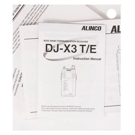 ALINCO ZIMDJX3 DJX3 Instruction Manual