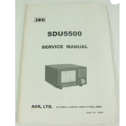 Discontinued AOR SM-SDU5500 (Service Handbook - Printed)