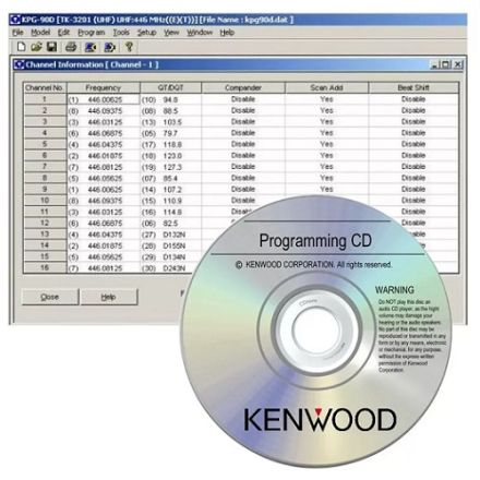 Kenwood KPG-90D PC programming software for TK-3201
