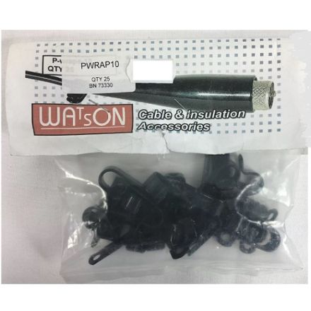 Watson P-WRAPS-10 10mm single cable cleats for fastening RG-213 to walls etc 25pc packs