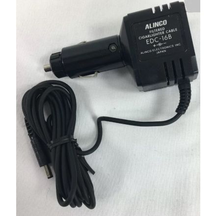 Alinco EDC-16B Mobile DC power cable with active noice filter & cigar lighter plug