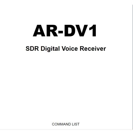 Discontinued AOR AR-DV1 OEM Handbook