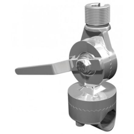 Shakespeare 4188-S -  Ratchet Mount, Stainless Steel, Cable Slot, Streamlined Nutless Swivel Type To Fit 22mm / 25mm Vertical, Horizontal Or Angled Rails