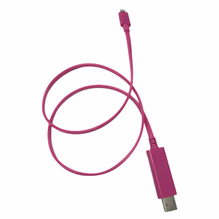 Pink LED Light Up Lightning to USB Cable