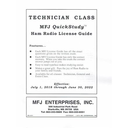 MFJ-3211 - QuickStudy Guide Tech