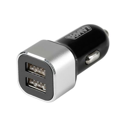 Lampa Twin USB Plug 4.8A Smart Charger 12/24v (Aluminium)