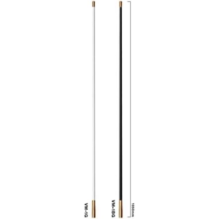 Comet VM-1G - Dual Band Mobile Antenna (White/Gold)