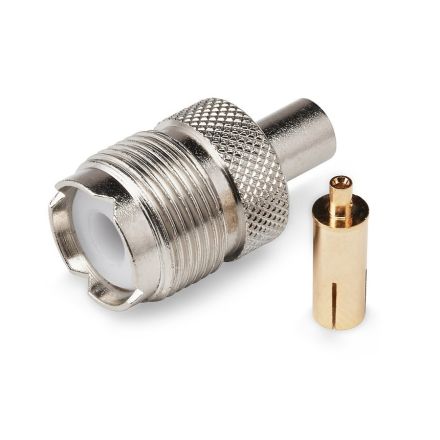 SO239 Crimp Type Plug (6mm) (For RG58) (Gold Plated Pin)