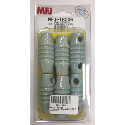 MFJ-16C06 - 6-Pack - Glazed Ceramic end Insulator
