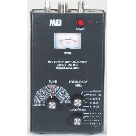 MFJ-209C - HF/VHF/220MHzSWR Anlyzr,NoLCDdisp