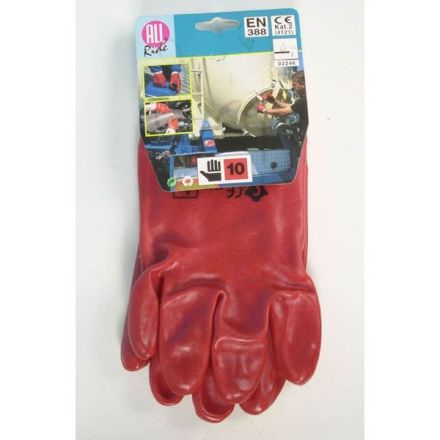 All Ride Work Gloves PVC Red