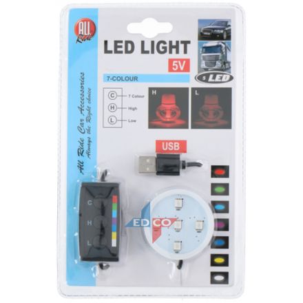 Freshener Base - LED 'Light-Up' (7-Colour Dimmer With  USB)