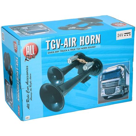 All Ride TGV Air Horn-Black 24v