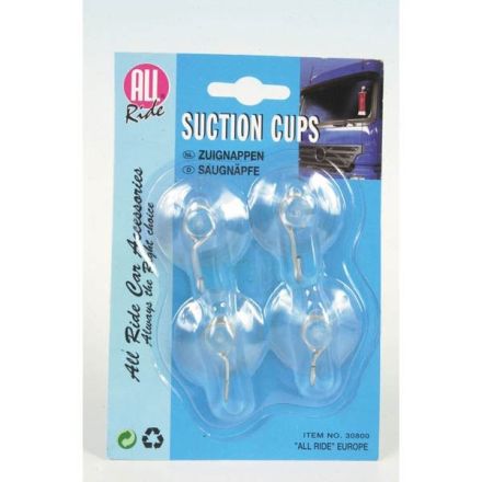 All Ride Set Of 4 Suction Cups With Metal Hanging Hook
