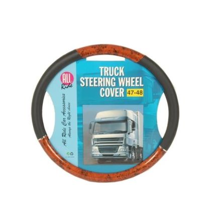 DISCONTINUED All Ride Wood-Look Steering Wheel Cover Truck 47-48cm