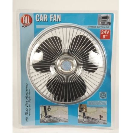 All Ride 24v / 8 Inch Car Fan With Strong Suction Cup