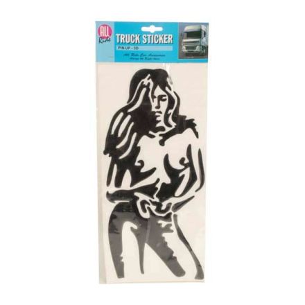 All Ride Lady Pin-Up Sticker Black 3D