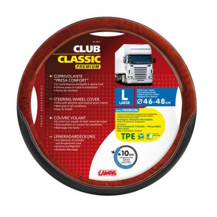 Lampa Club Classic Steering Wheel Cover 46-48cm (Walnut)