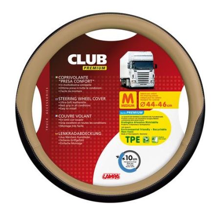 Lampa Club Premium Steering Wheel Cover 44-46cm (Beige)