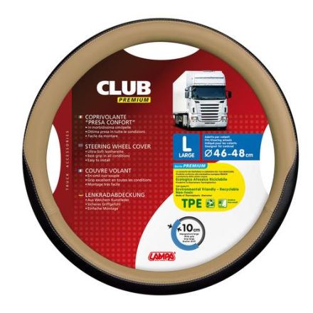 Lampa Club Premium Steering Wheel Cover 46-48cm (Beige)