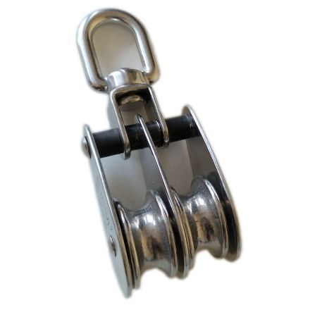 Mastrant Double Pulley Anti-tangle Stainless, up to 10 mm, sheave Ø 32 mm