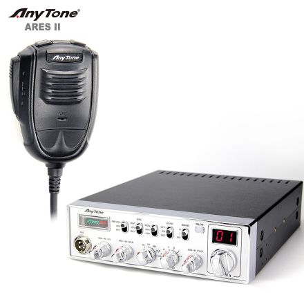 AnyTone ARES II – AM/FM/SSB 10M Mobile Transceiver + Cable