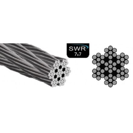 Mastrant Steel Rope 4 mm (stainless 7x7, 975 daN)