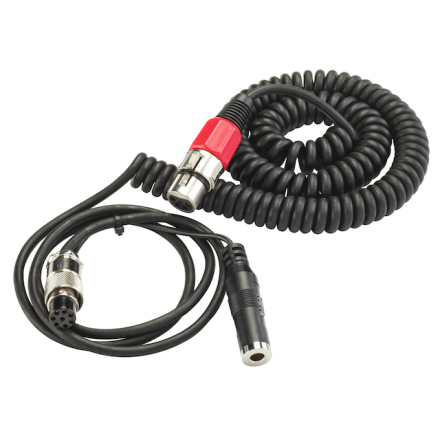 Heil Sound CH-1-K8 - AR Coiled Microphone Connecting Cable (4-Pin XLR to Kenwood 8-Pin Round)