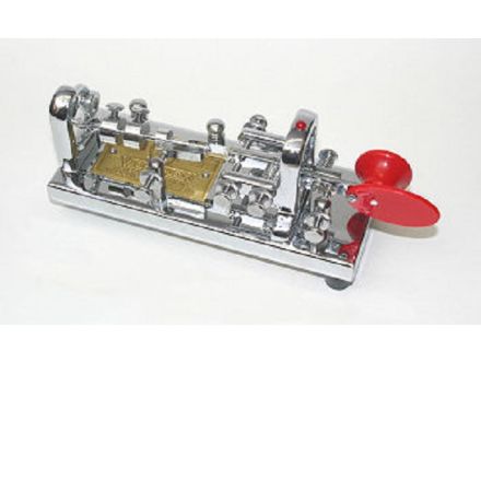 DISCONTINUED VIBROPLEX BR-DLX - Blue Racer Deluxe Bug key(CHROME ALL OVER)