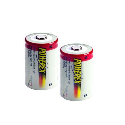 Maha MHRCP2 - Powerex 2 x C Size 5000mAh Re-Chargeable Batteries