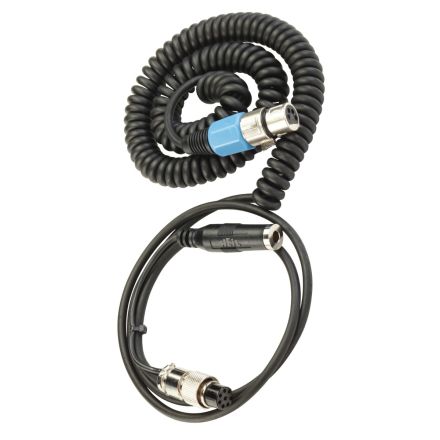 Heil Sound CH-1-I8  AR Coiled Microphone Connecting Cable 4 Pin XLR to Icom 8 Pin Round