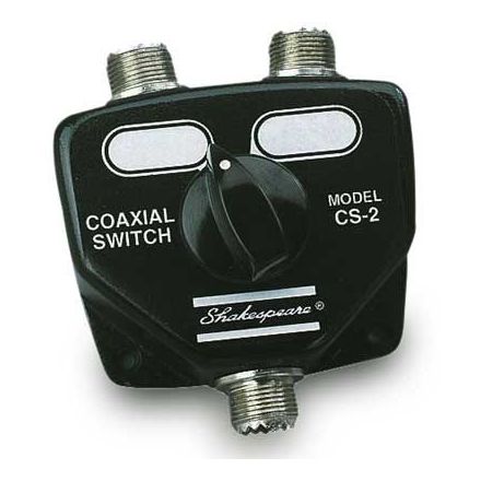 Shakespeare CS-2 -  Antenna Or VHF Radio Switch, Two-Way Manual Switch SO239 (UHF) Terminals