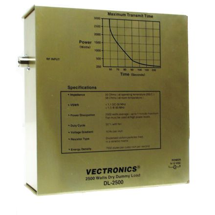 Vectronics DL-2500 - Dry DL, 2500W, 0-60 Mhz