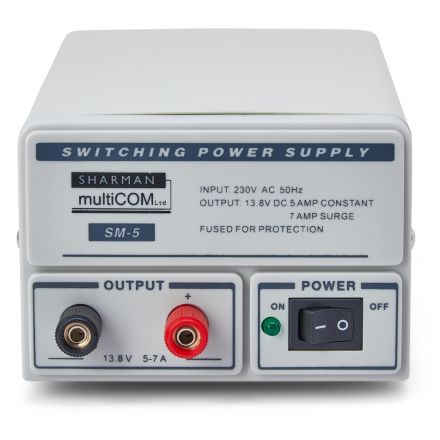Sharman SM-5 (5-7 Amp) Switch Mode Power Supply - NEW Two Year Warranty