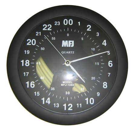 MFJ-105D* - 12 inch 24 Hour. Quartz wall clock