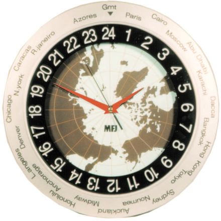 MFJ-115* - 12" 24/12 Hour Quartz wall clock