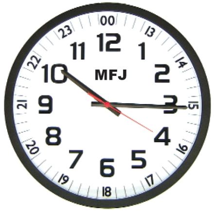 MFJ-126B* - 24/12 hr Analog Wall Clock