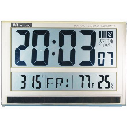 MFJ-139RC* - Giant 4 in. LCD Display Atomic Clock