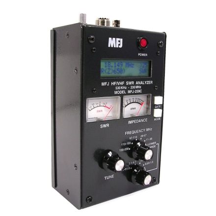 MFJ-259D - HF/VHF/220MHz SWR Analyser 530kHz to 230 MHz