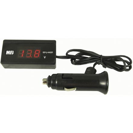 MFJ-4431* - Digital V-meter, cig-ltr plug in for 12 or 24Vdc