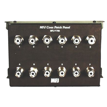 DISCONTINUED MFJ-4706 - 6-position Coaxial Patch Panel
